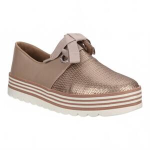 NEW LOVE RIO women's sienna sequins sneakers in taupe